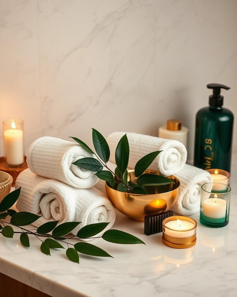 Premium spa towels and essentials